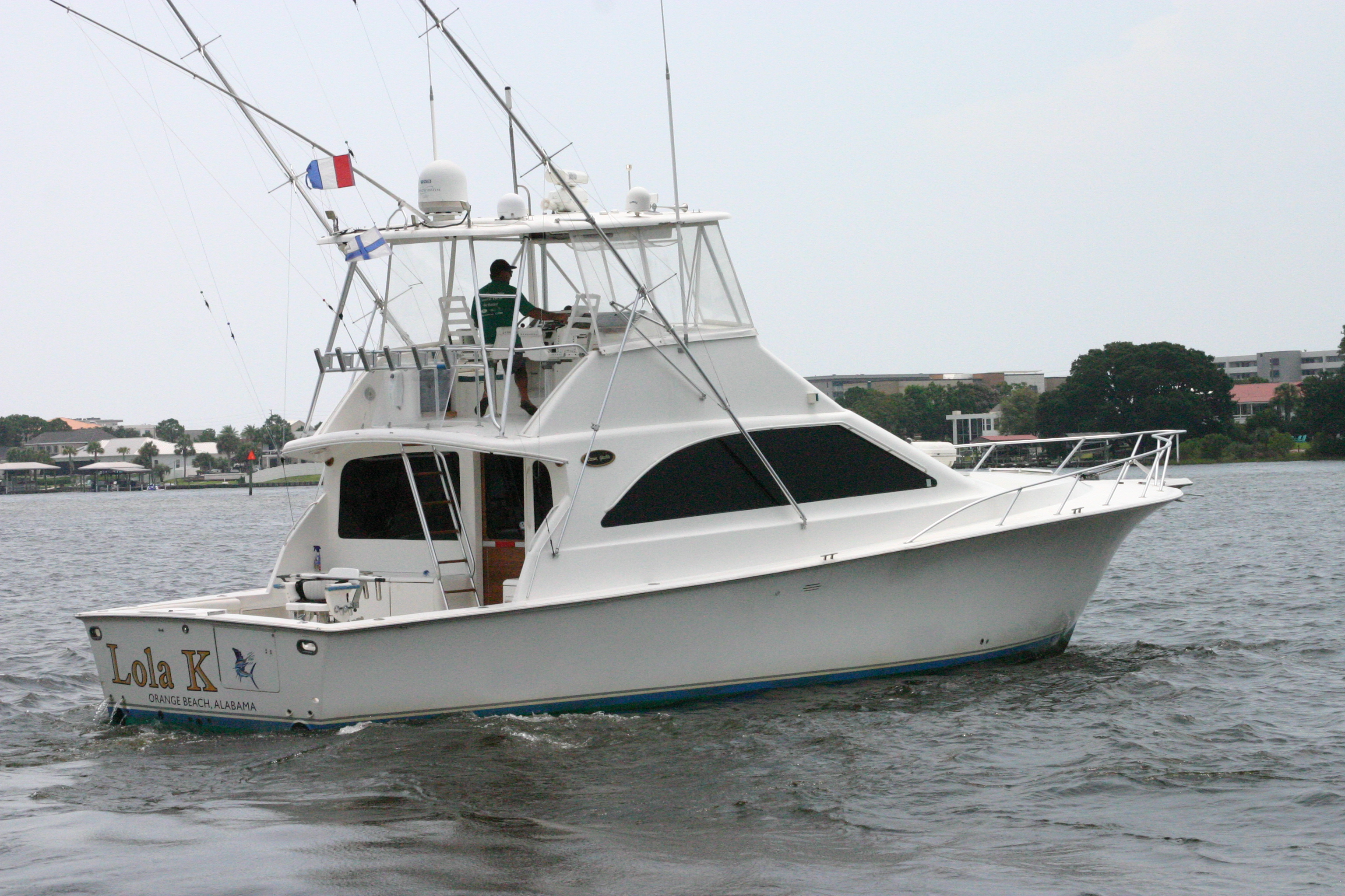 Lola K cockpit and starboard profile